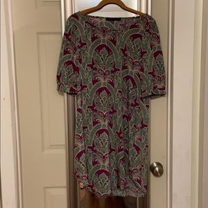 3/4 length sleeve shift dress